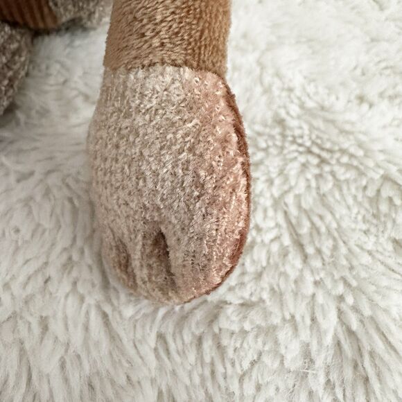 JoAnn Fabrics Monkey Plush Toy 12” Ribbed Stuffed Animal Ape Beanbag - Picture 2 of 5